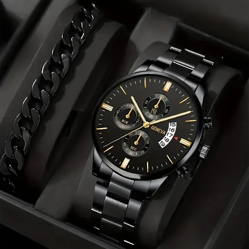 Reloj Calendario Ginebra para Negocios de Moda Organiza Tu Tiempo con Elegancia y Precisión Diseño Suizo para el Profesional Moderno