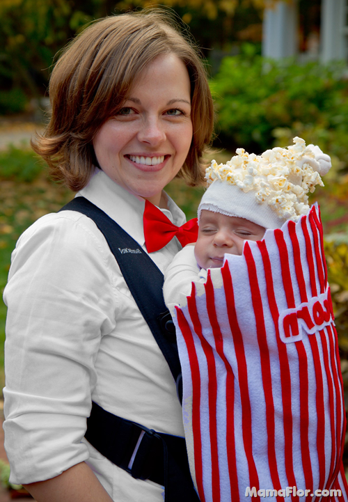 Disfraz Popcorn Bebé y Mamá