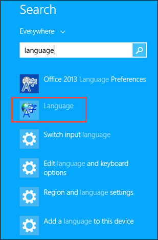 Windows 8, Windows 8.1, Lingua di input da tastiera, aggiungi, rimuovi