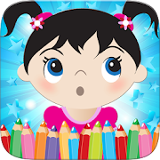 Little Girls Coloring World  Icon