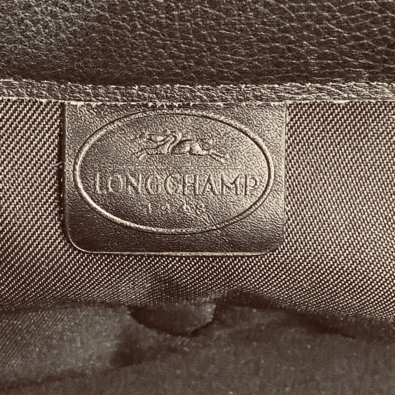 Longchamp Black Leather Weekend Bag