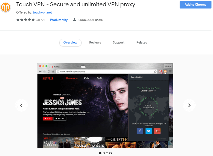 Klepněte na VPN