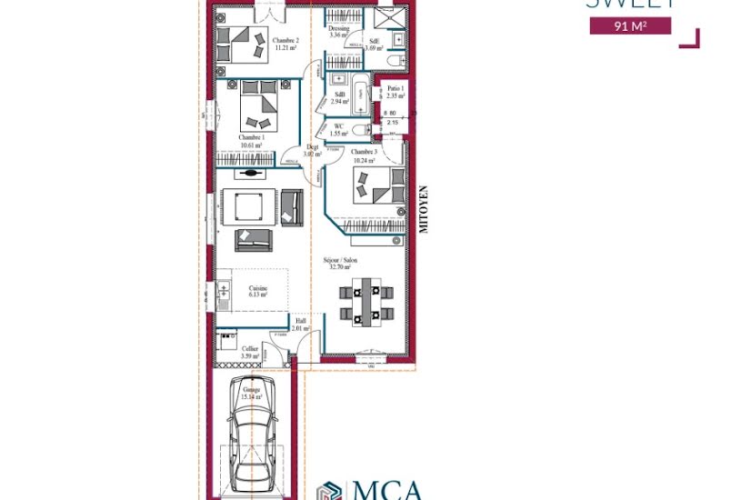  Vente Terrain + Maison - Terrain : 600m² - Maison : 91m² à Pugnac (33710) 