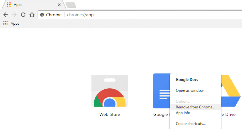 คลิกขวาที่แต่ละรายการซึ่งจำเป็นต้องมีหรือคุณไม่ได้ใช้แล้วเลือกลบออกจาก Chrome