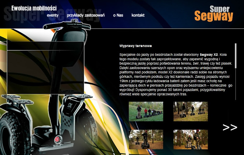 Strona internetowa firmy - segway'e