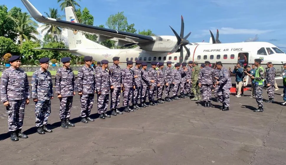 Keberangkatan Rombongan Delegasi Philippines Border Commite yang dipimpin Eastern Mindanao Command Commander, Letgen Greg T. Almerol selaku ketua PHBC menuju Davao, Filipina, usai menghadiri rangkaian kegiatan pembukaan Corpat Philindo XXXVII-23 di Manado. (Foto istimewa)