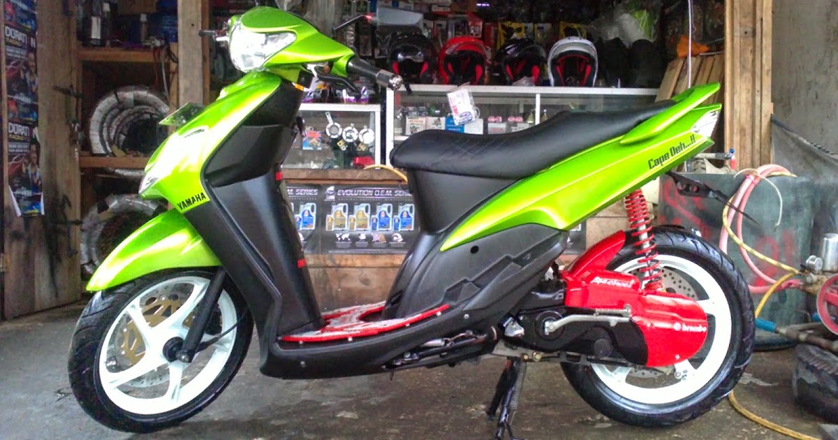 16 Kombinasi Warna Cat Motor Mio Hitam 