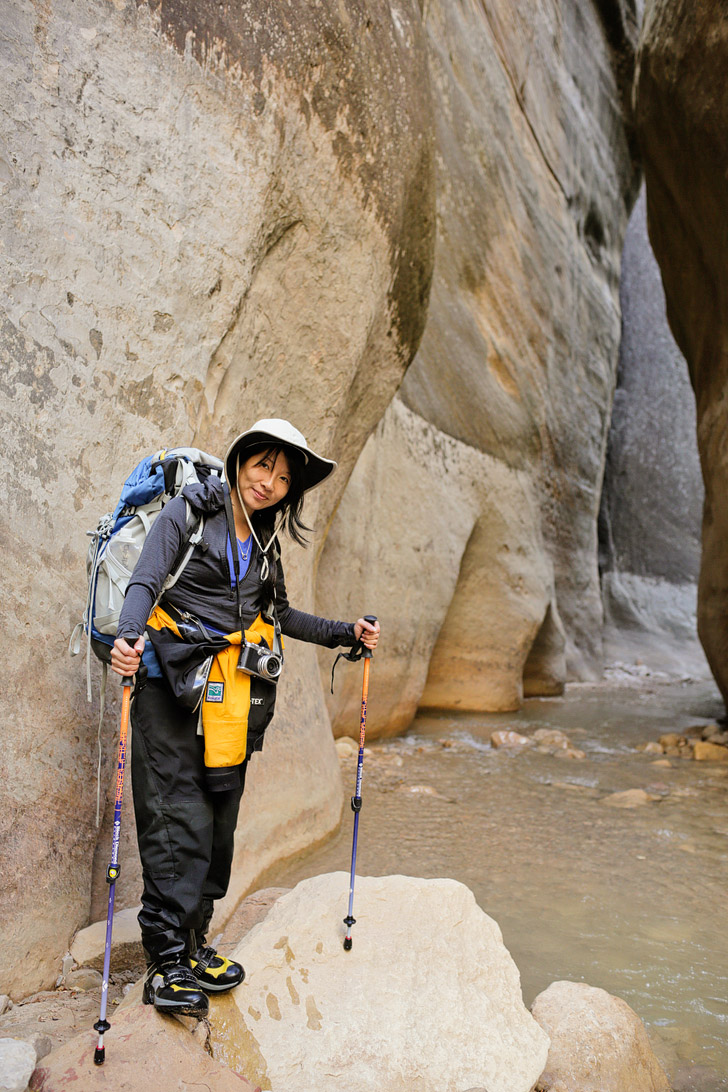 Hiking the Narrows Utah.