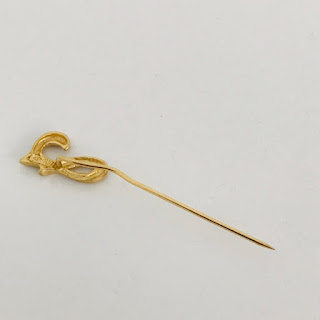 14K Gold "J" Stick Pin