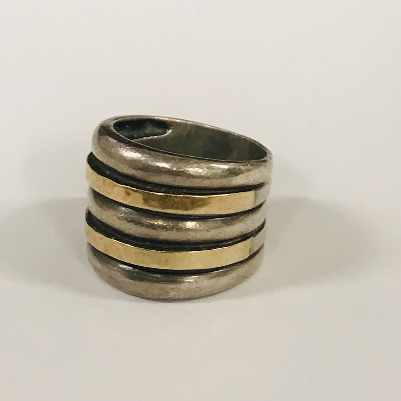 14K Gold and Sterling Silver Ring