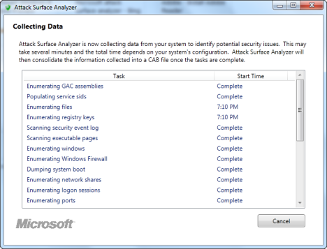 Microsoft Attack Surface Analyzer