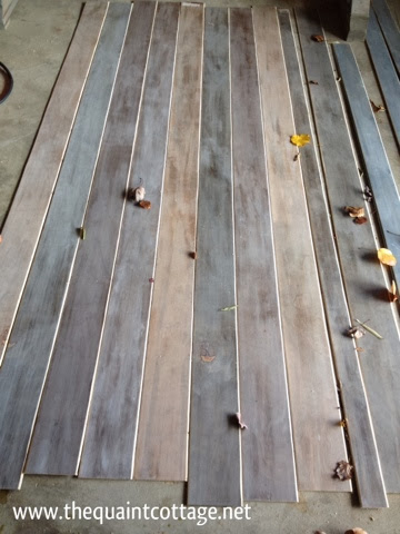 The Quaint Cottage Diy Faux Rustic Plank Ceiling