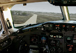 MD-82 cockpit landing.