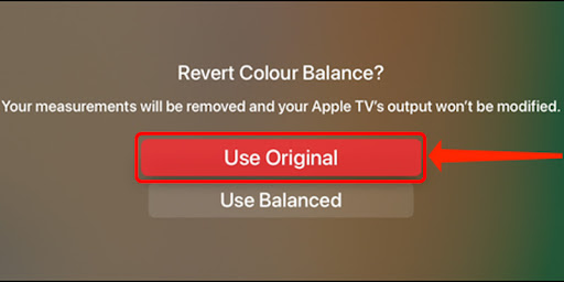 Nhấn vào Use Original để quay về cài đặt gốc