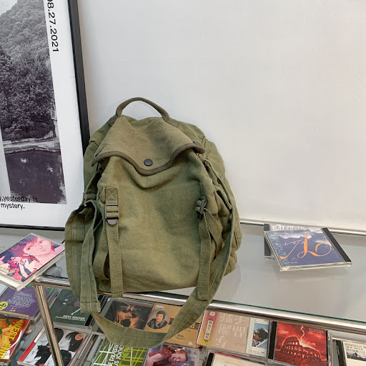 Title 2, Students Retro Messenger Bag in Canvas Durable...