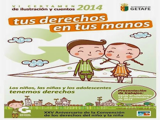 El Ayuntamiento propone a los escolares de Getafe el VI Certamen de Ilustración y Cuentos `Tus derechos en tus  manos´