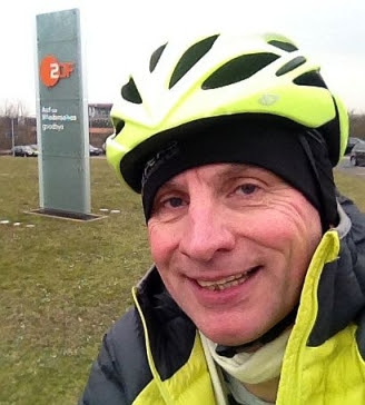 Chris on the Bike auf dem Lerchenberg in Mainz