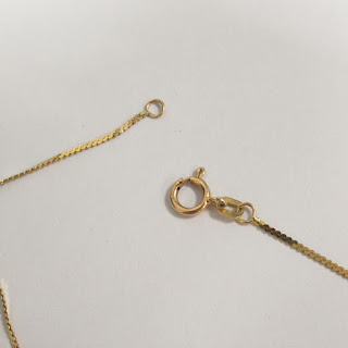 14K Gold Bead and Chain Necklace Pair