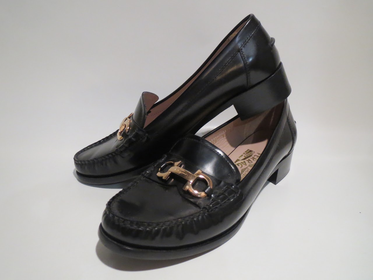 Salvatore Ferragamo Kitten Heel Loafers