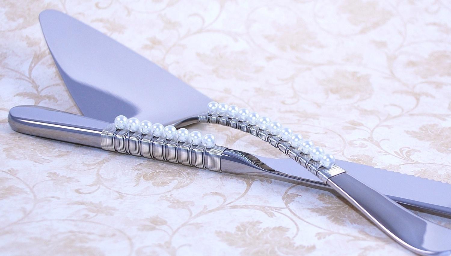 Wedding Cake Server And Knife