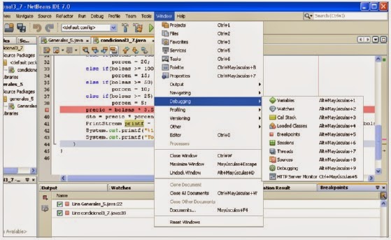 Programación Java El Debugger De Netbeans