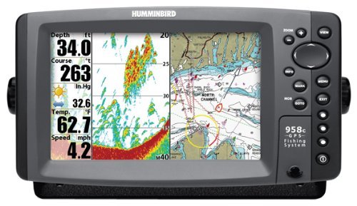 Humminbird 958c Combo 8-Inch Waterproof Marine GPS and Chartplotter with Sounder