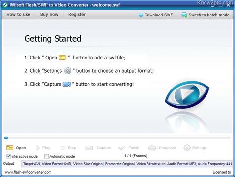 แนะนำวิธีการแปลงไฟล์ SWF เป็นไฟล์ Video (SWF to Video Converter)