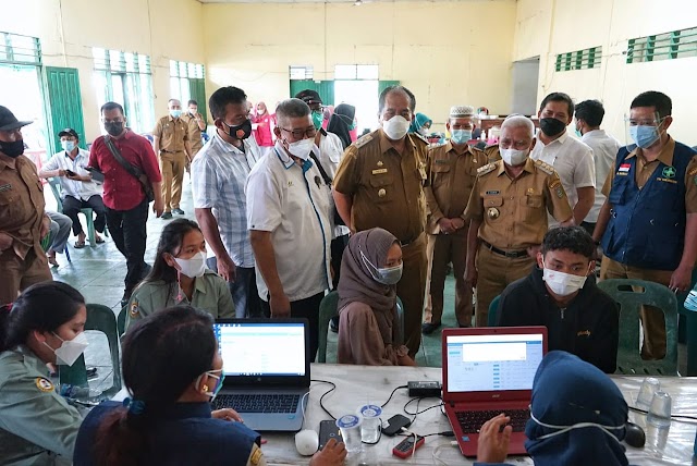 Pemkab Asahan Bersama Manager PTPN - IV Tinjau Pelaksanaan Vaksinasi  Kebun Pulo Raja.