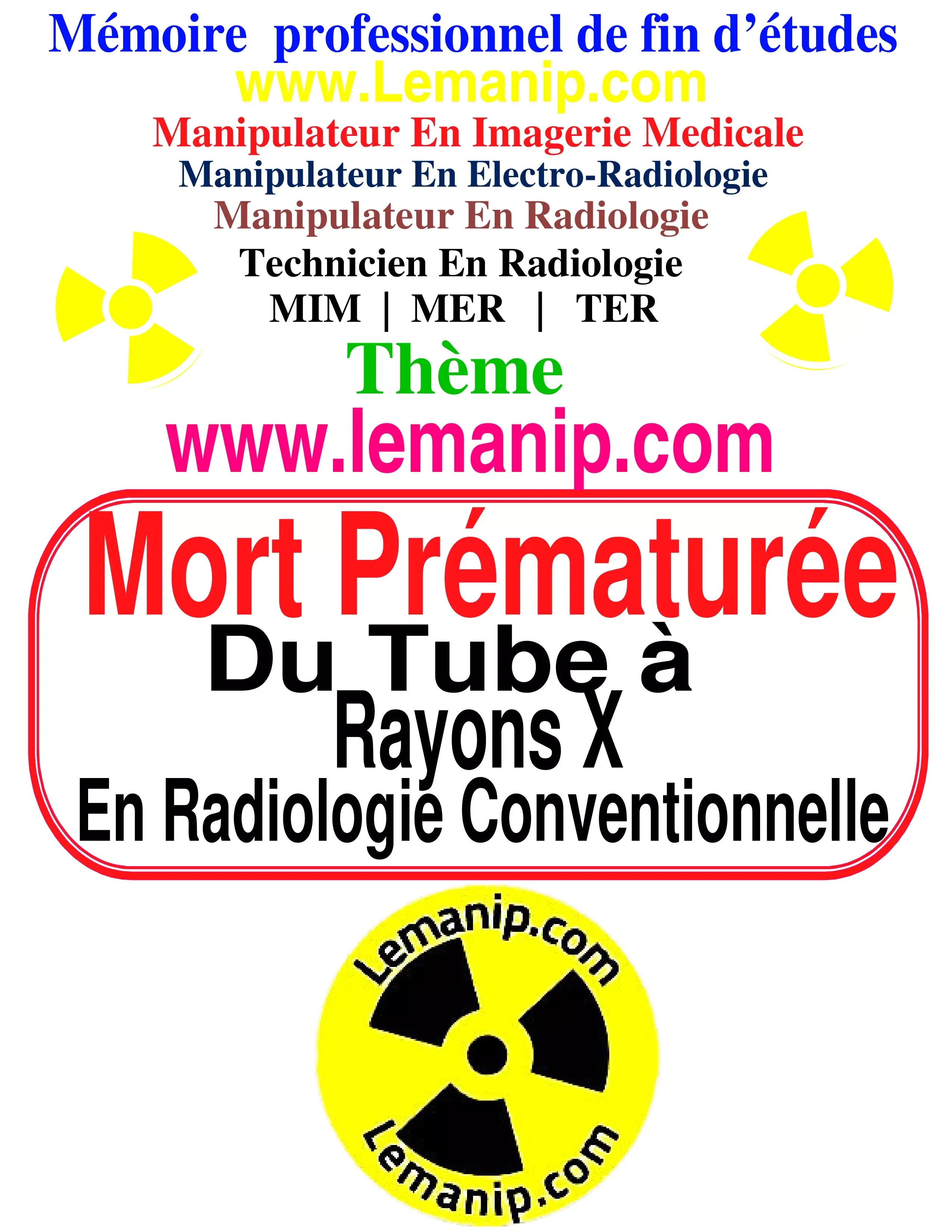 Mémoire Manipulateur En Radiologie