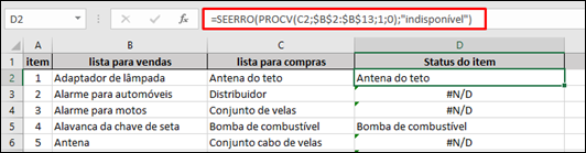 Como comparar listas no Excel - funções PROCV, SEERRO e ÉERROS - Visual Dicas