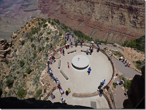 Watchtower, looking down from observation floor, Grand Canyon
