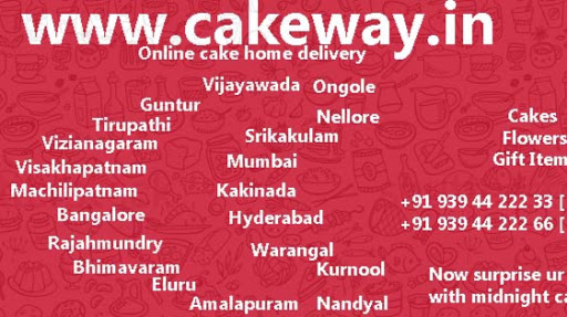 Cakeway.in, D.No :5-50-29, 14, 6/13, 3rd Lane, Brodipet, Guntur, Andhra Pradesh 522002, India, Wedding_Shop, state AP