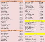 The Cakers Cafe menu 1