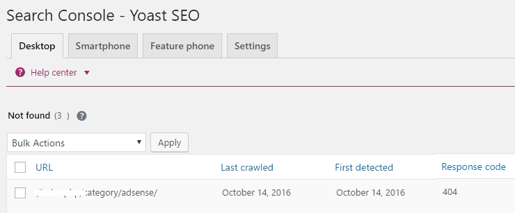 ค้นหาคอนโซล yoast seo