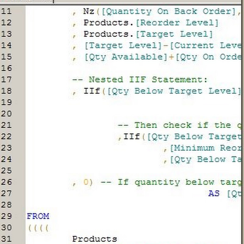 Access SQL Editor