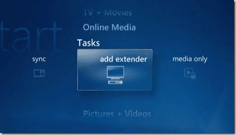 agregar extensor windows media center