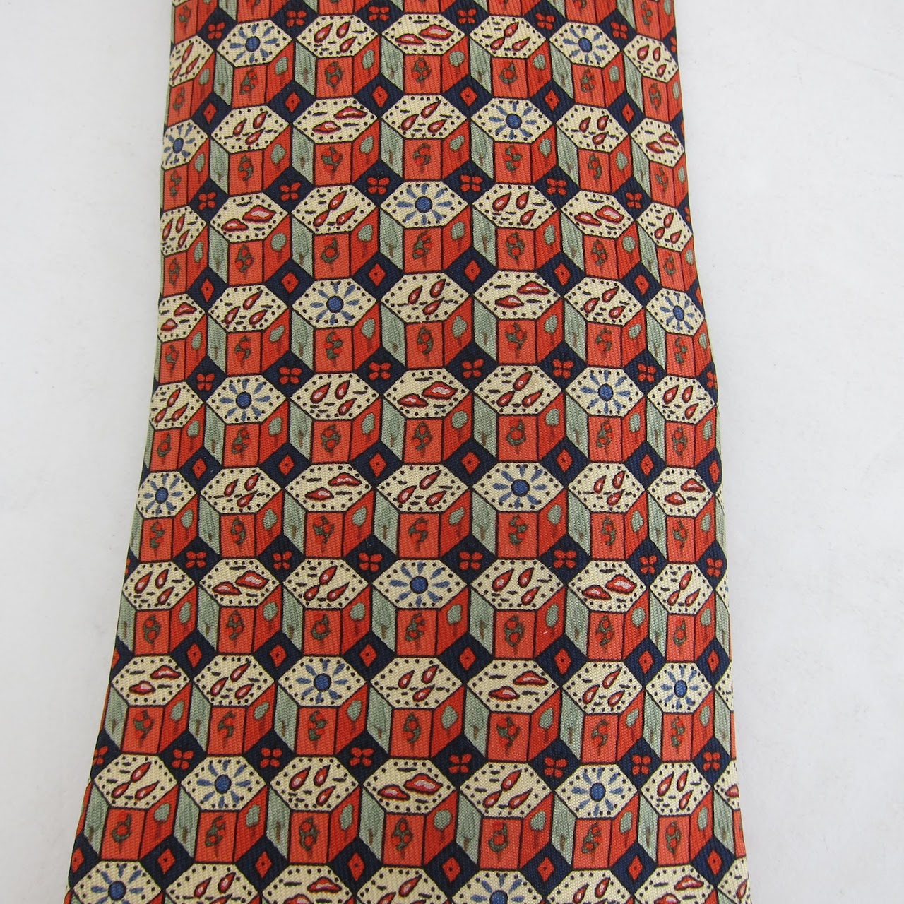 Hermès Silk Tie Orange Duo