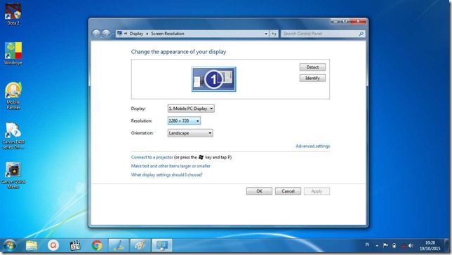 Mengatasi Layar Desktop yang membengkak Windows 7