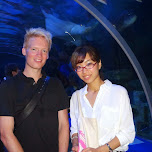 in the underwater tunnel with Fumie in Shinagawa, Japan 