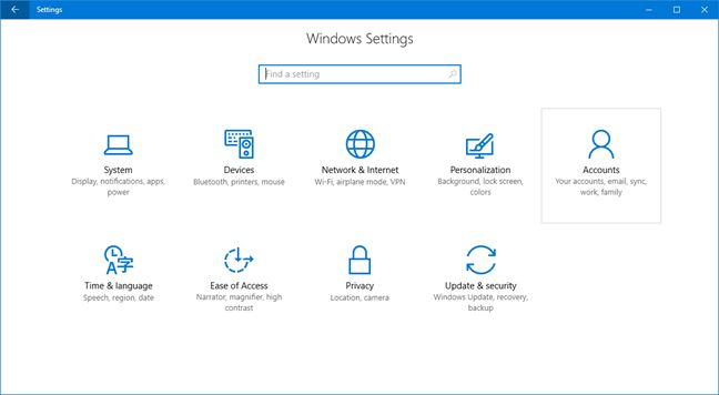 Windows 10, Impostazioni, app, funzionalità