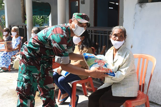 Gandeng BRI Cabang Blitar, Dandim 0808/Blitar Gelar Baksos