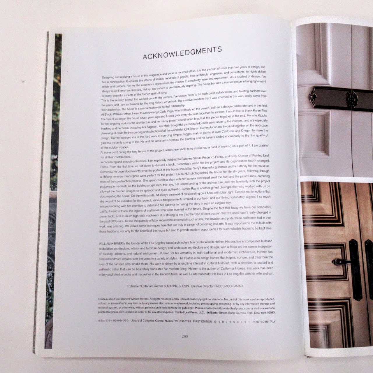 Chateau Des Fleurs Illustrations Book by William Hefner