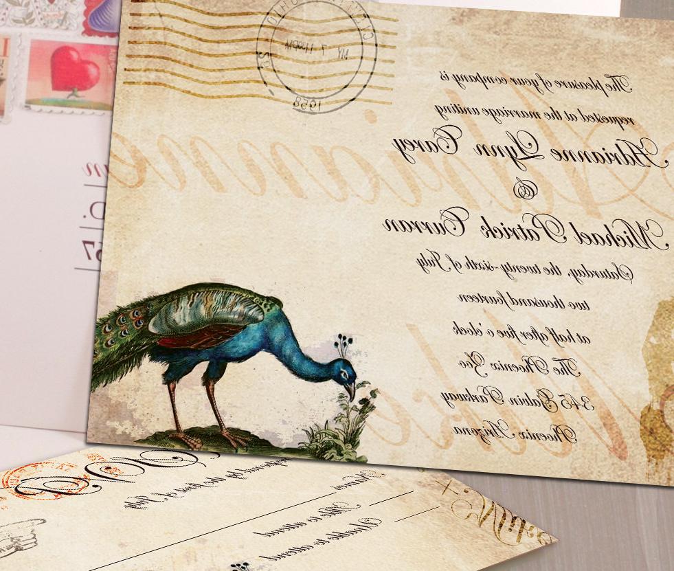 Peacock Wedding Invitation