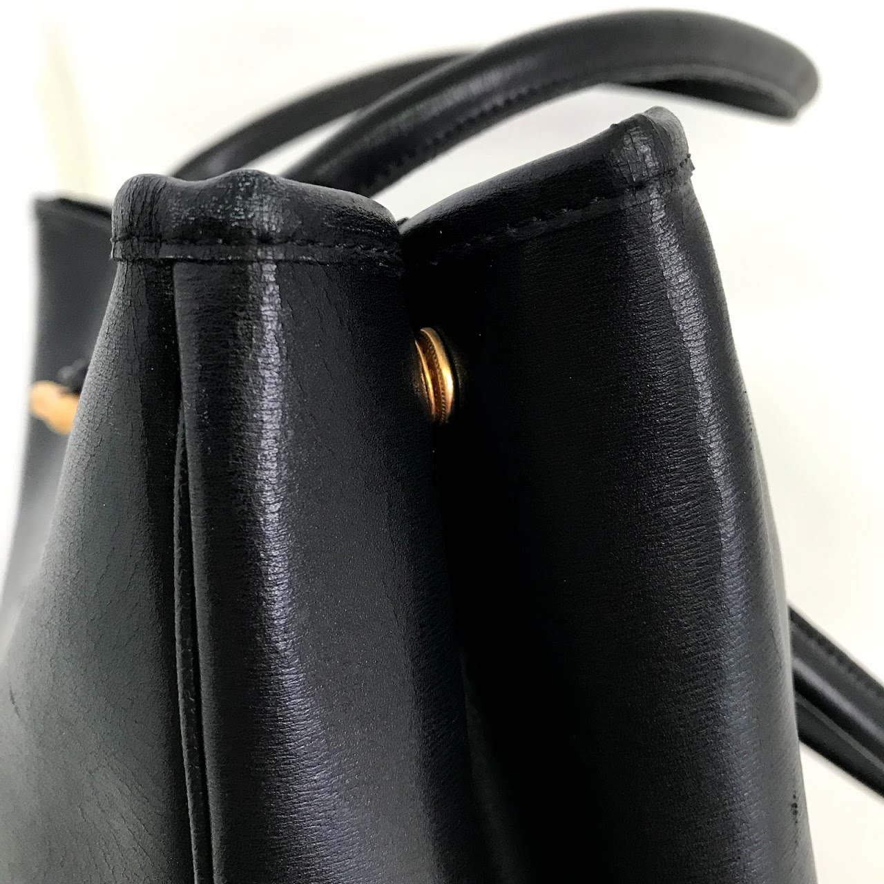 Longchamp Black Leather Tote