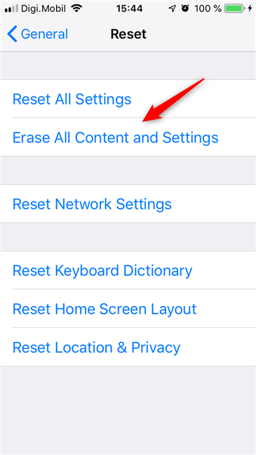 Cancella tutto il contenuto e le impostazioni di un iPhone