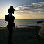 silhoutte at Hayama beach in Hayama, Japan 