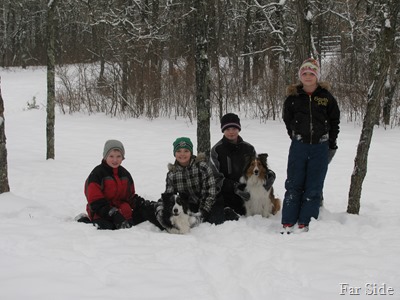 Grandkids in snow Dec 2009