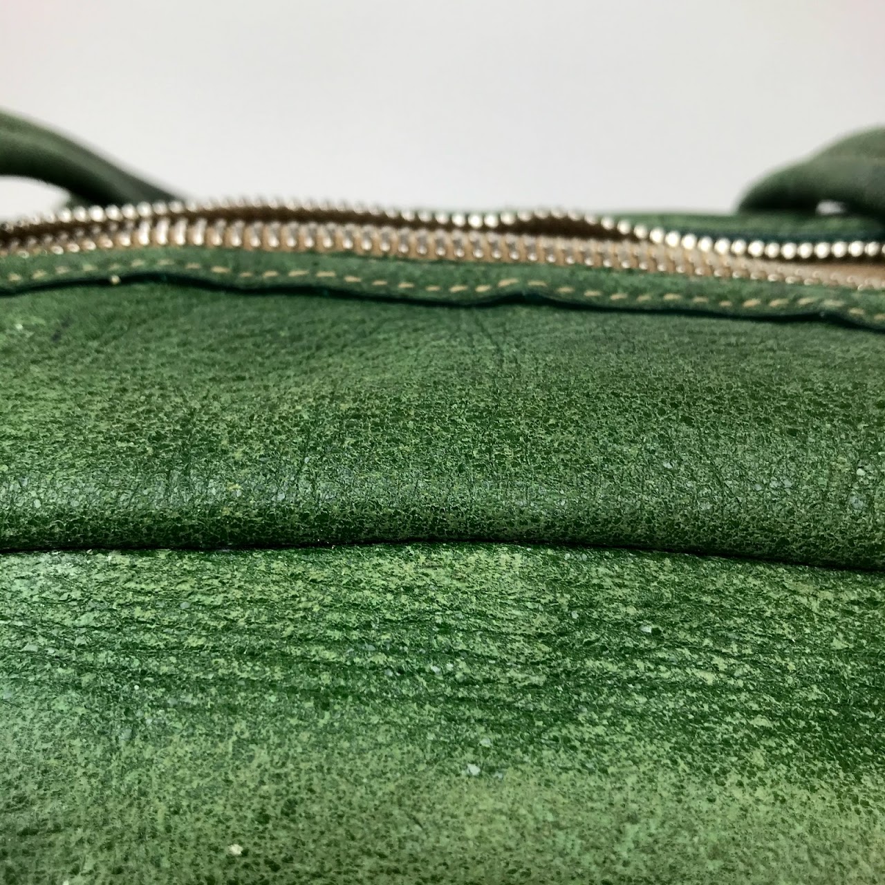 Prada Green Leather Shoulder Bag