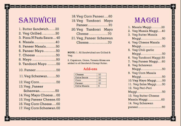 Saanvika Foods menu 