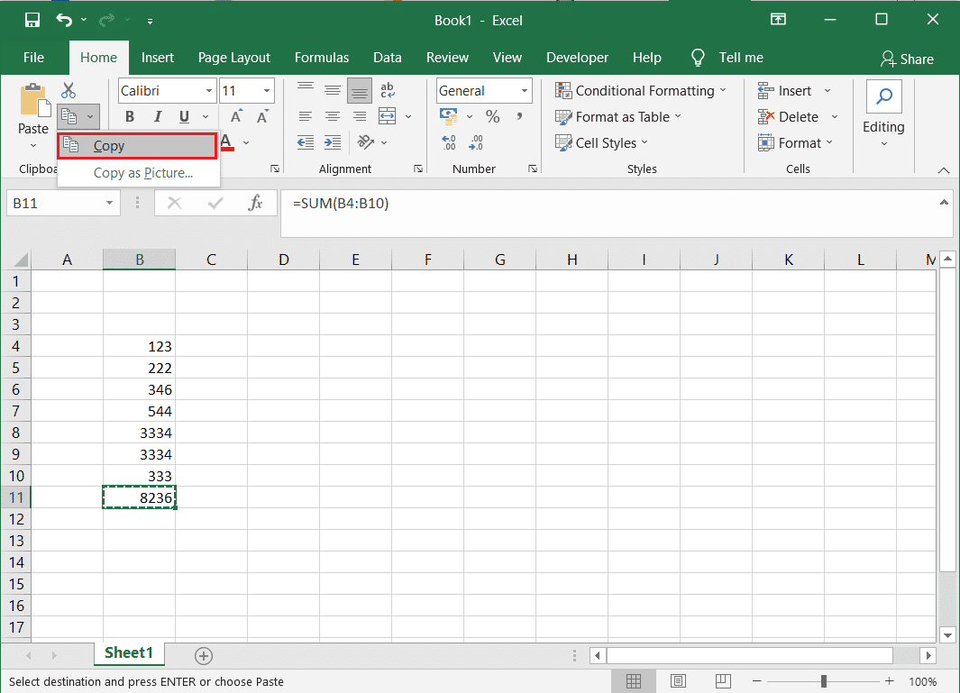 Kopiëren vanuit Excel |  Kopieer en plak waarden zonder formules in Excel